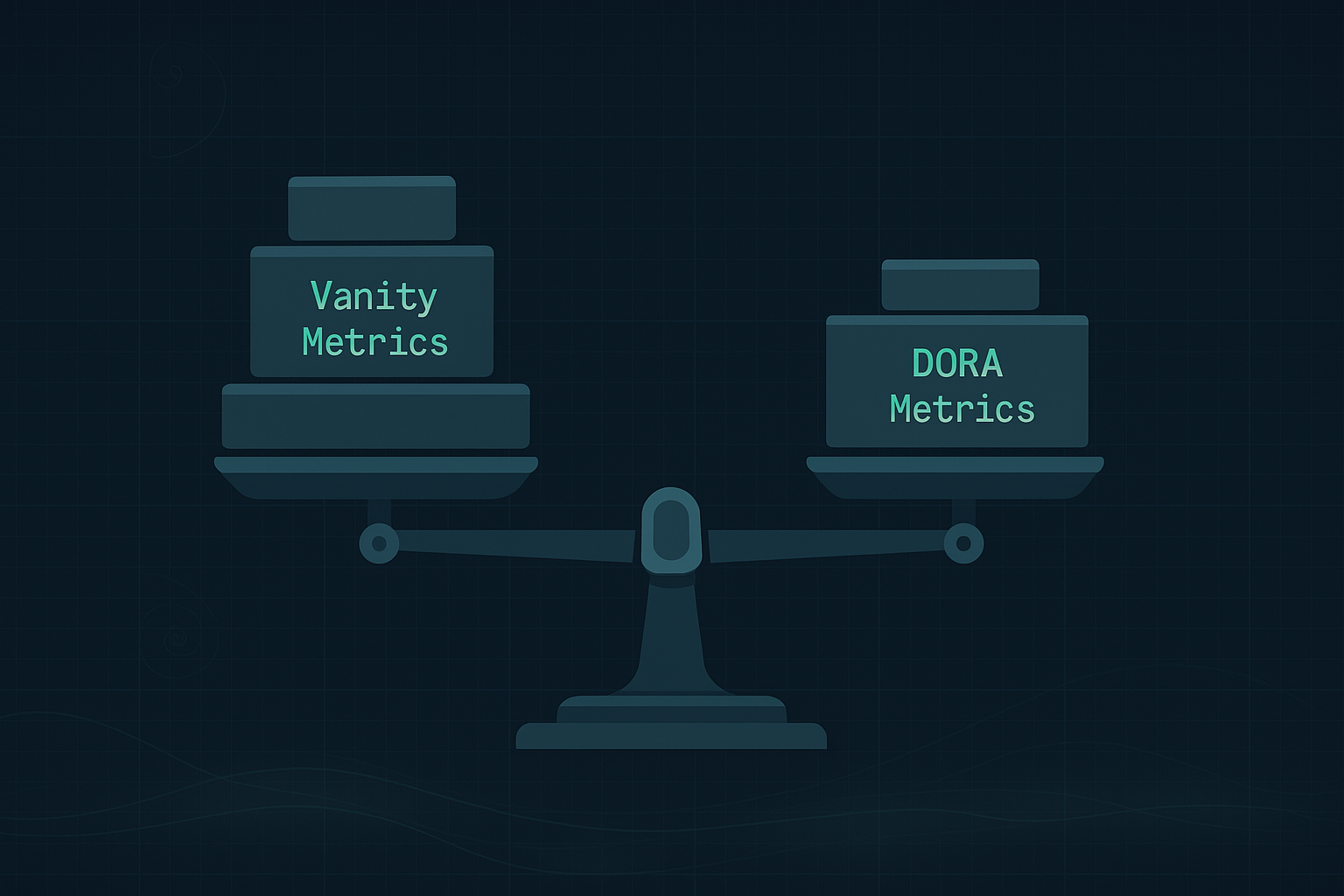 A balance scale tips towards 